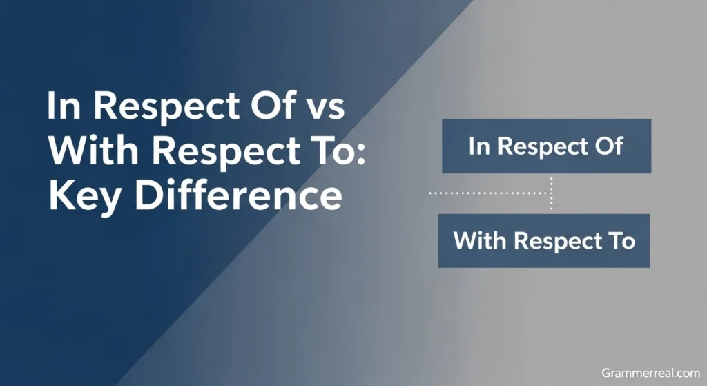 In Respect Of vs With Respect To: Key Difference