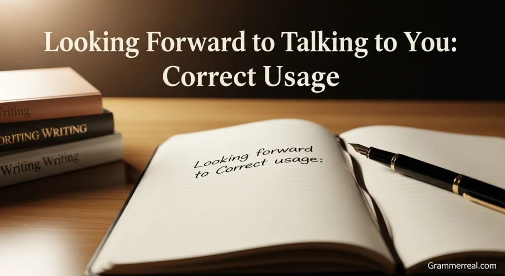 Looking Forward to Talking to You: Correct Usage