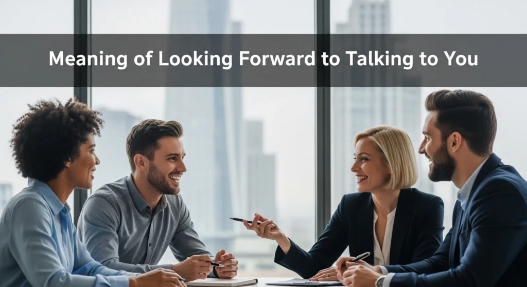Meaning of Looking Forward to Talking to You