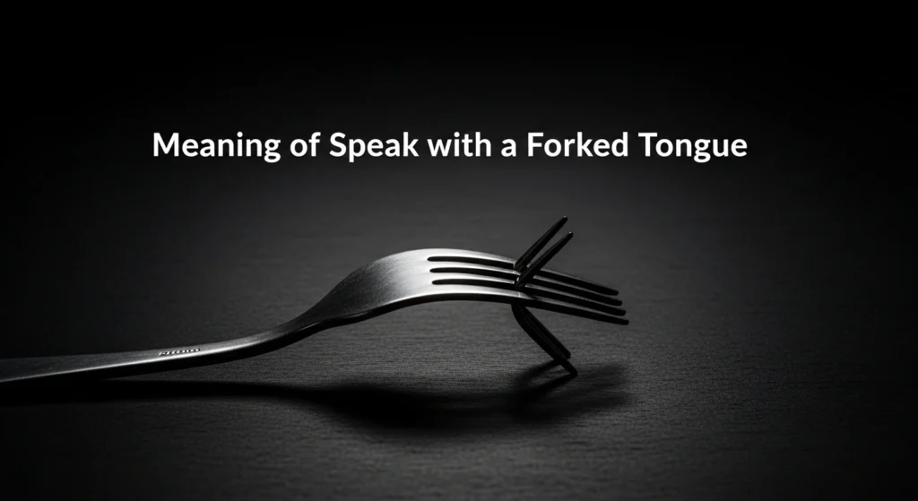 Meaning of Speak with a Forked Tongue