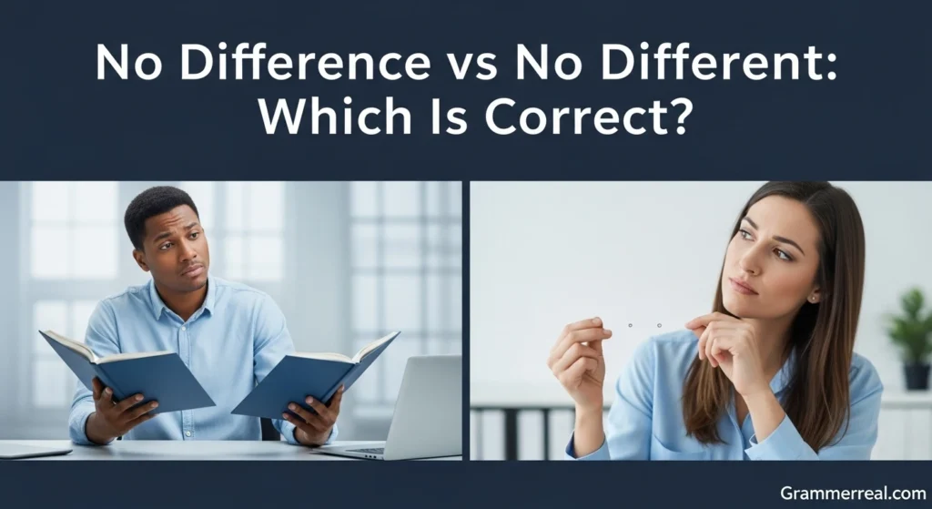 No Difference vs No Different: Which Is Correct?