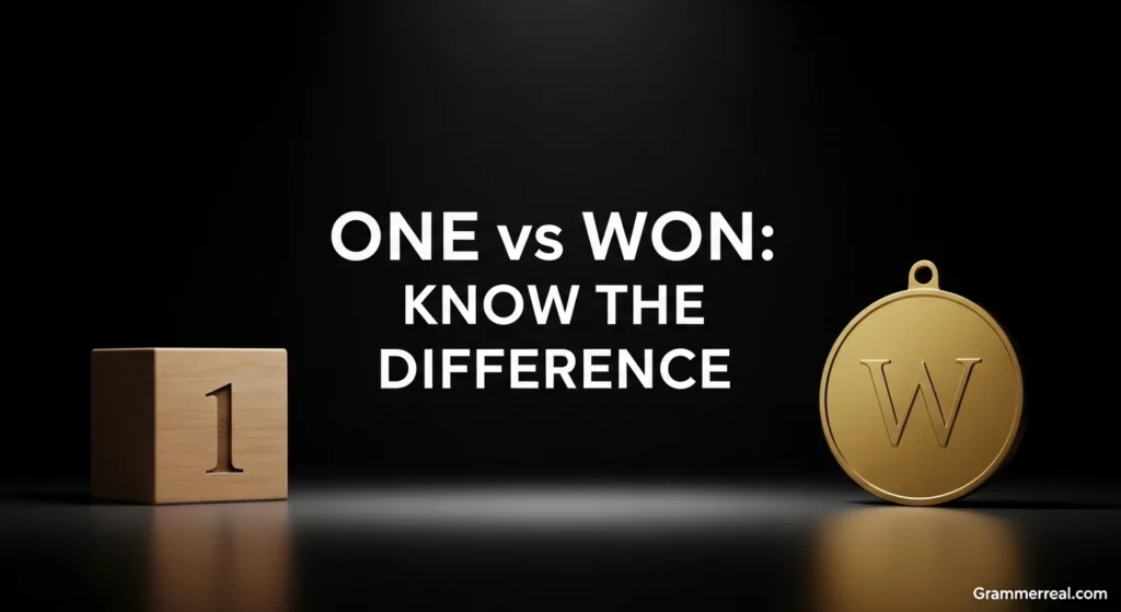 One vs Won: Know the Difference