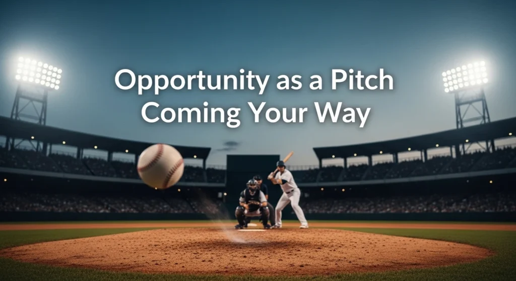 Opportunity as a Pitch Coming Your Way