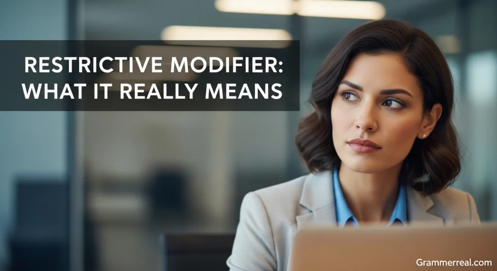Restrictive Modifier: What It Really Means