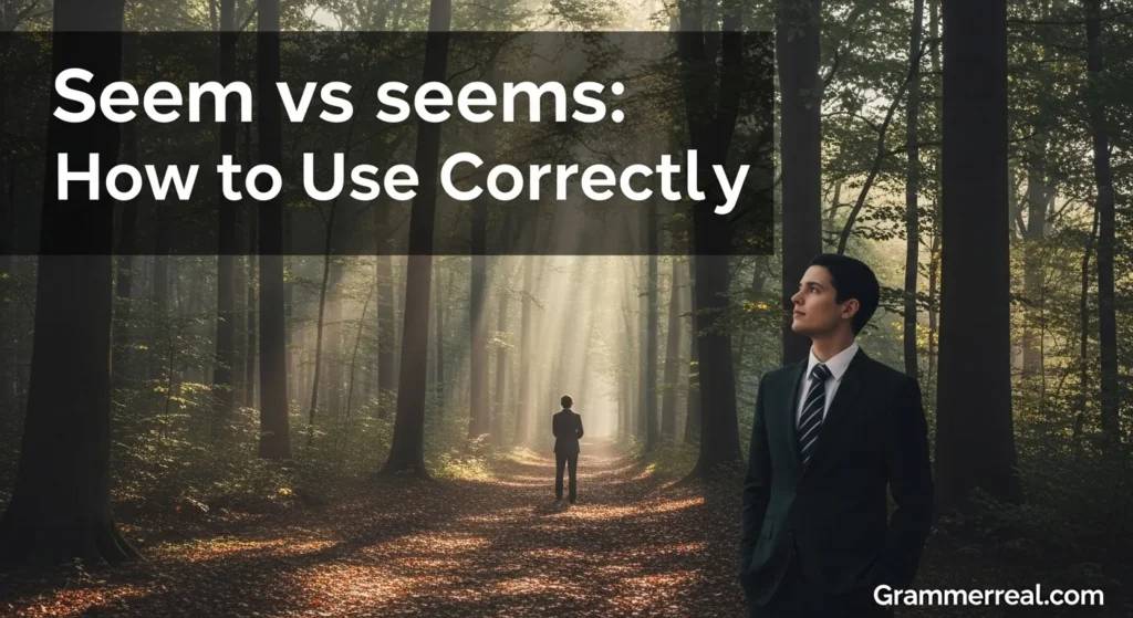 Seem vs seems: How to Use Correctly