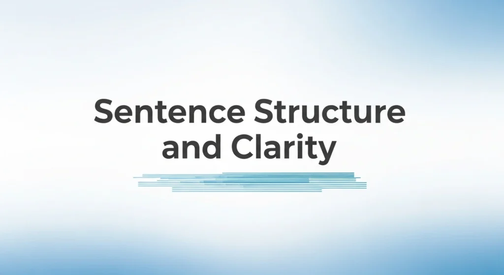 Sentence Structure and Clarity
