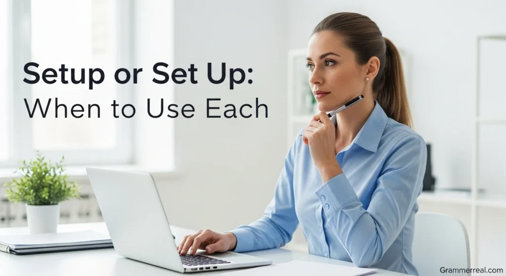 Setup or Set Up: When to Use Each