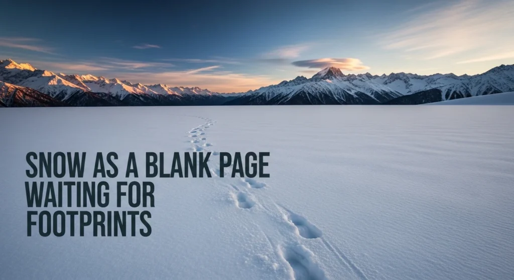 Snow as a Blank Page Waiting for Footprints