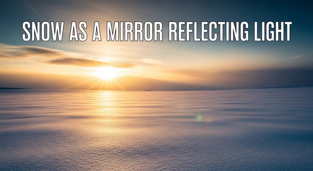Snow as a Mirror Reflecting Light