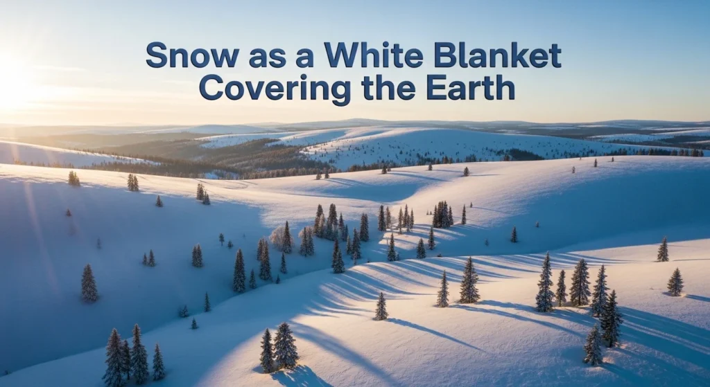 Snow as a White Blanket Covering the Earth