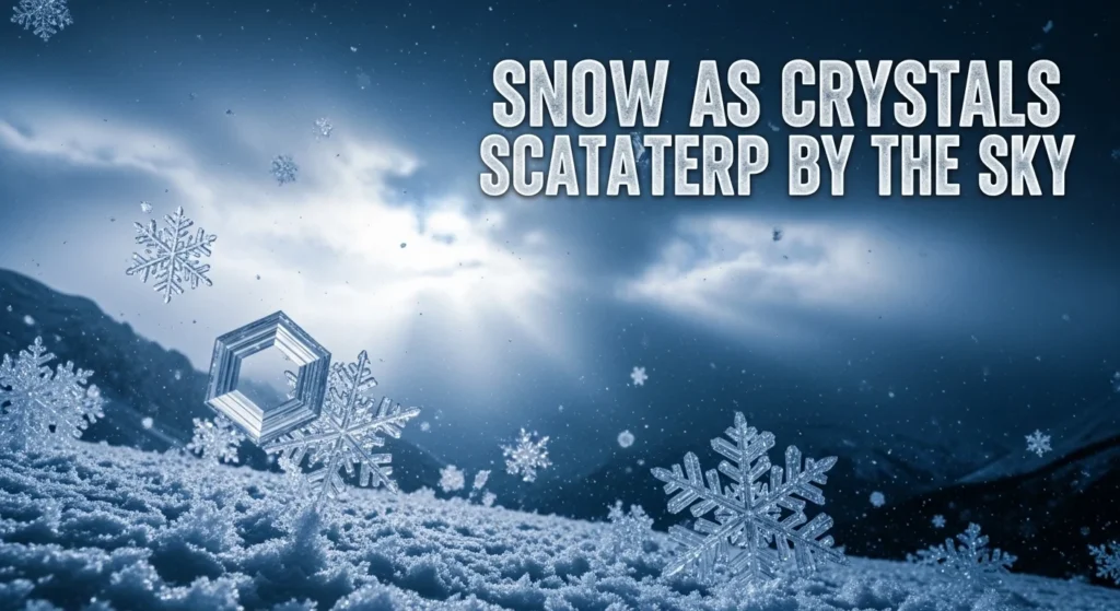 Snow as Crystals Scattered by the Sky