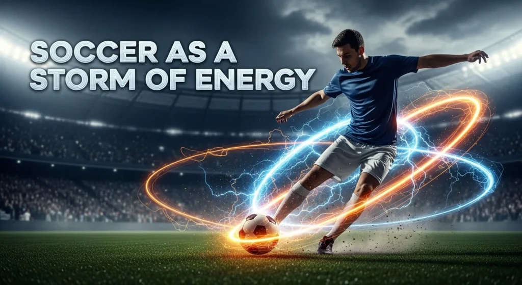 Soccer as a Storm of Energy
