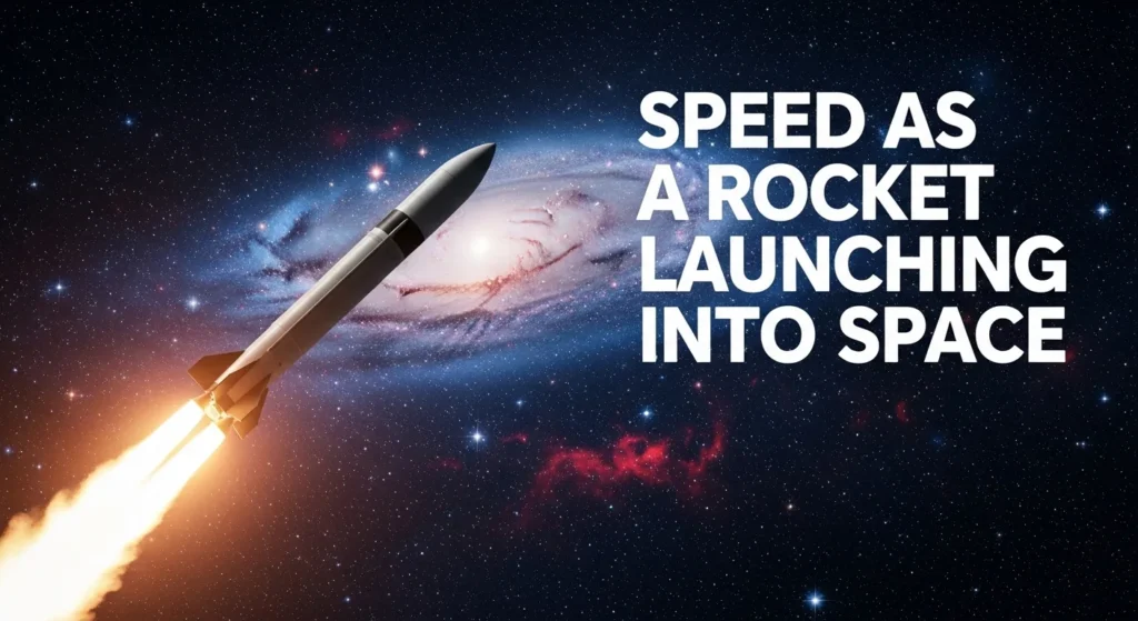 Speed as a Rocket Launching Into Space