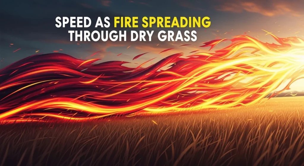Speed as Fire Spreading Through Dry Grass