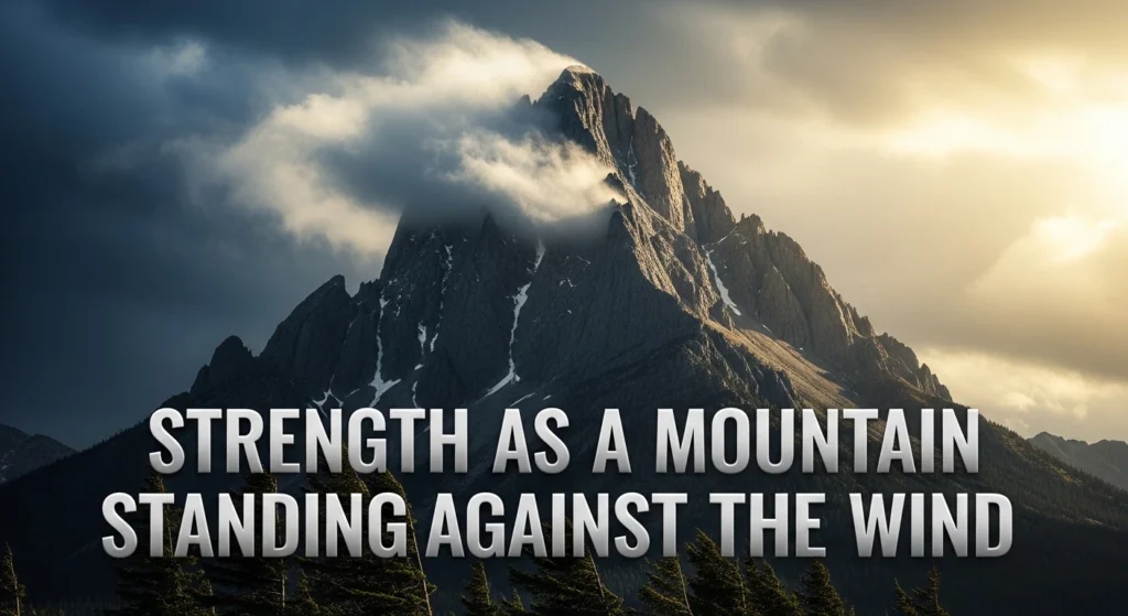 Strength as a Mountain Standing Against the Wind