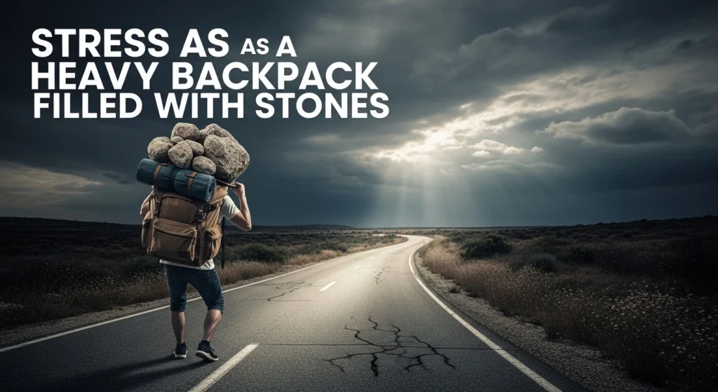 Stress as a Heavy Backpack Filled With Stones