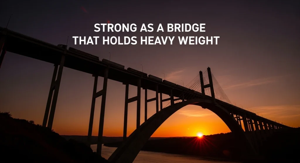 Strong as a Bridge That Holds Heavy Weight