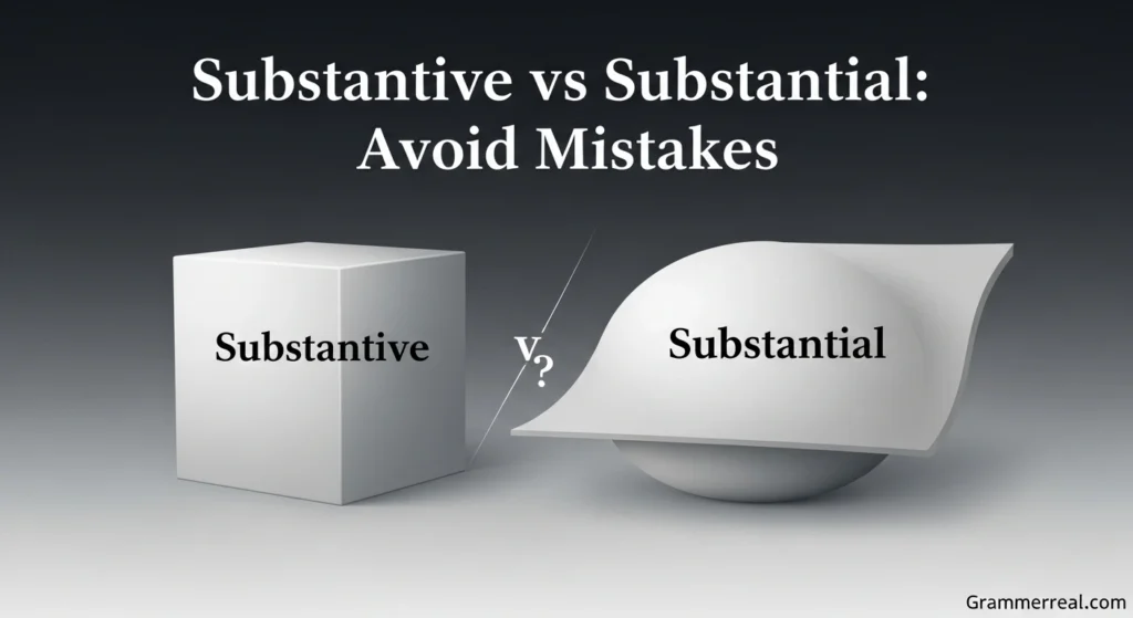 Substantive vs Substantial: Avoid Mistakes