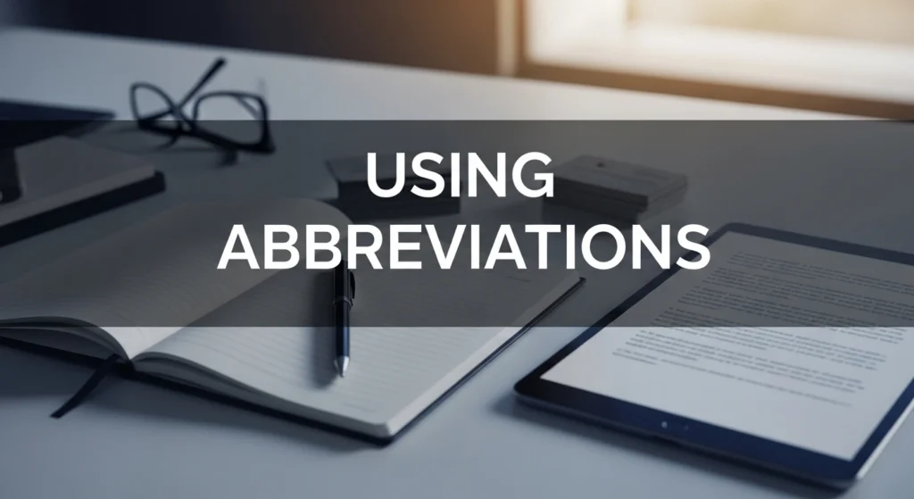 Using Abbreviations