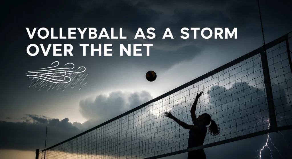 Volleyball as a Storm Over the Net