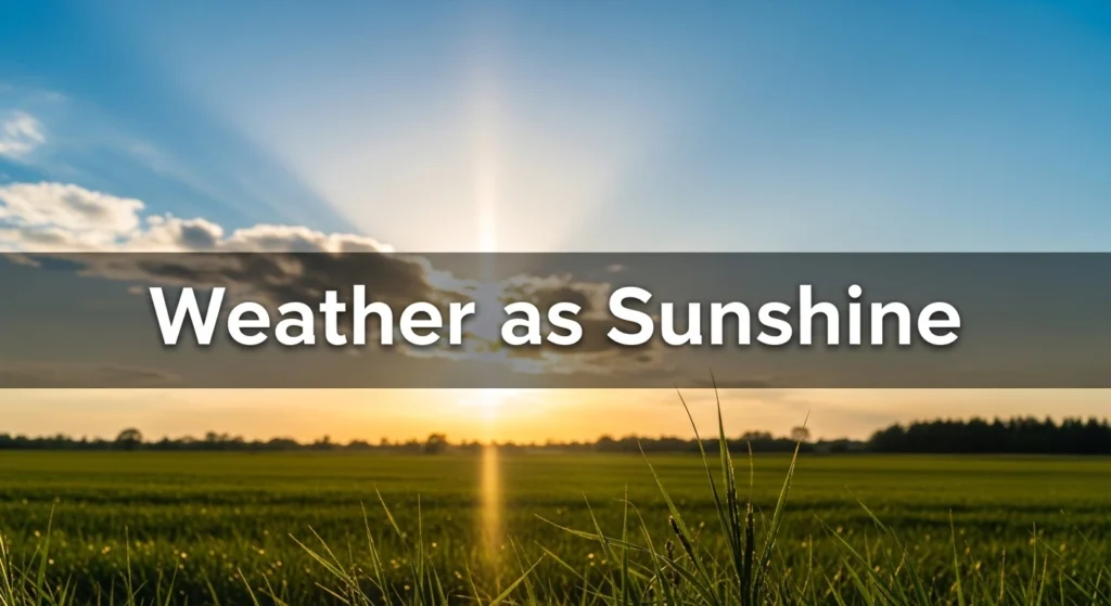 Weather as Sunshine