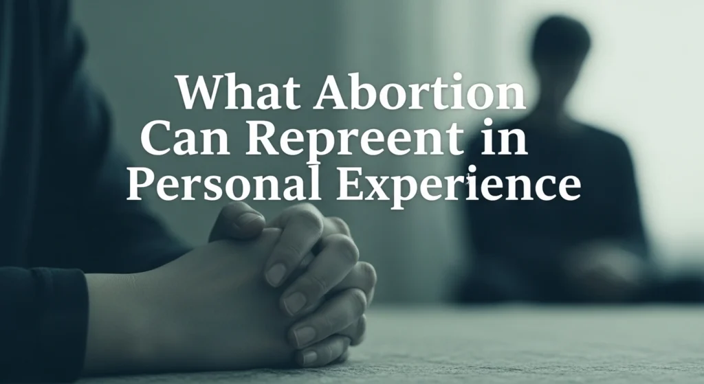 What Abortion Can Represent in Personal Experience