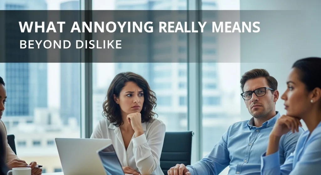 What Annoying Really Means Beyond Dislike