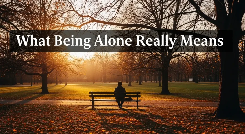 What Being Alone Really Means