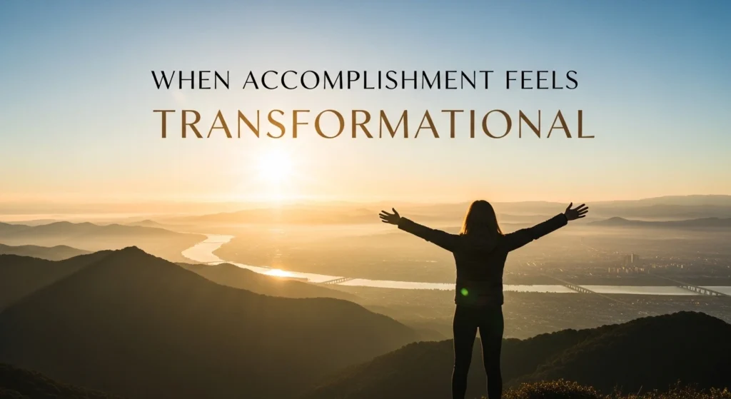 When Accomplishment Feels Transformational