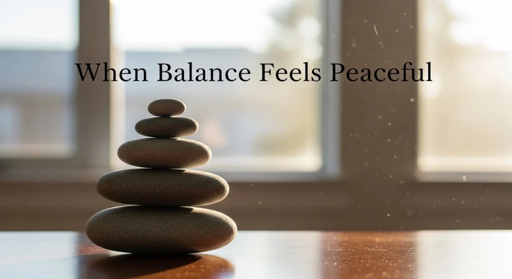 When Balance Feels Peaceful