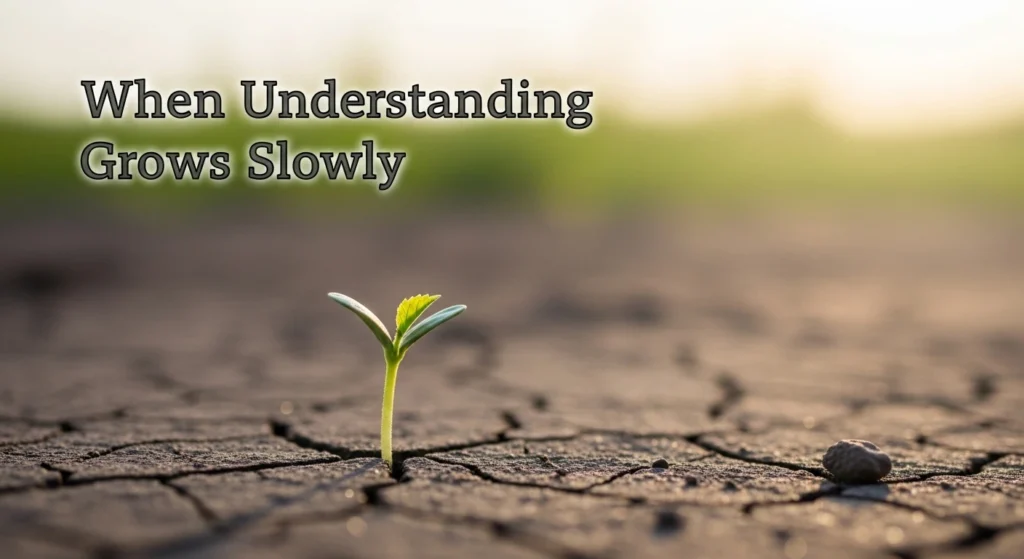 When Understanding Grows Slowly