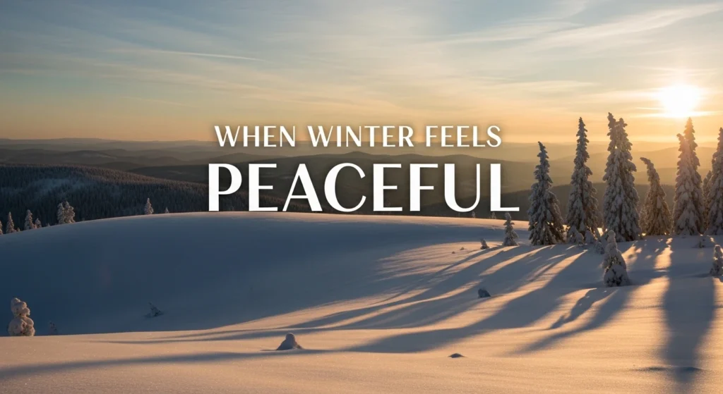 When Winter Feels Peaceful