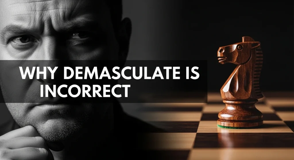 Why Demasculate Is Incorrect