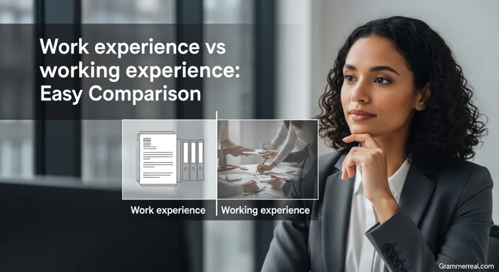 Work experience vs working experience: Easy Comparison
