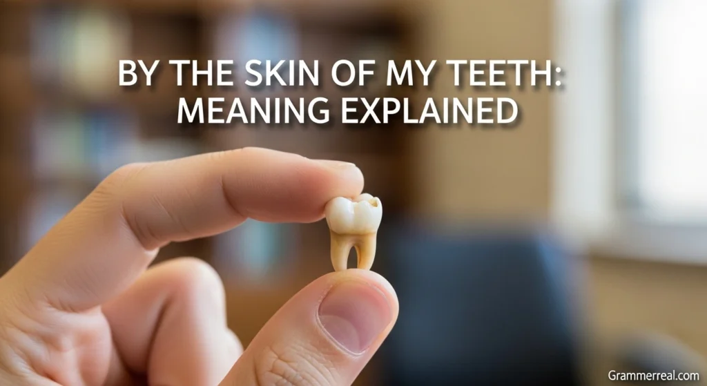 By the Skin of My Teeth: Meaning Explained