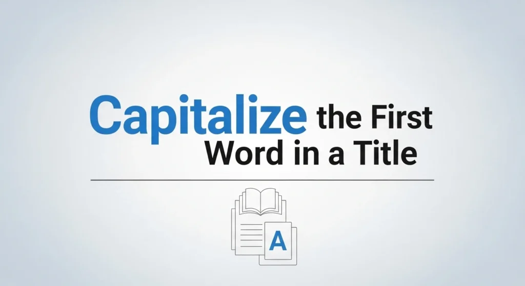 Capitalize the First Word in a Title