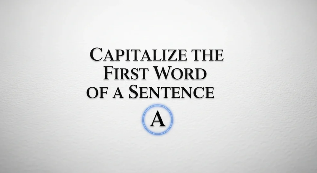 Capitalize the First Word of a Sentence