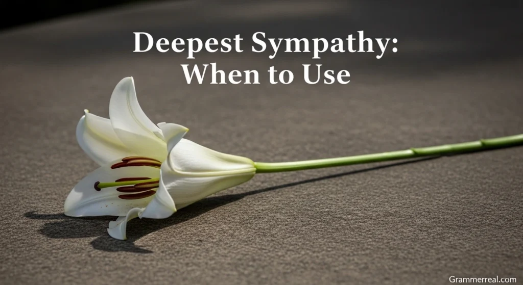 Deepest Sympathy: When to Use