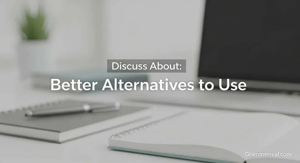 Discuss About: Better Alternatives to Use