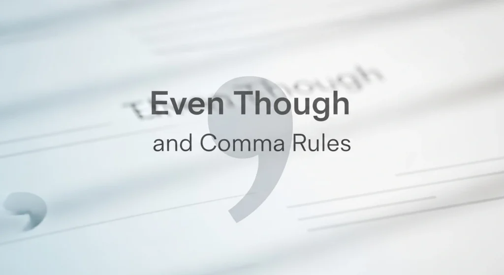 Even Though and Comma Rules
