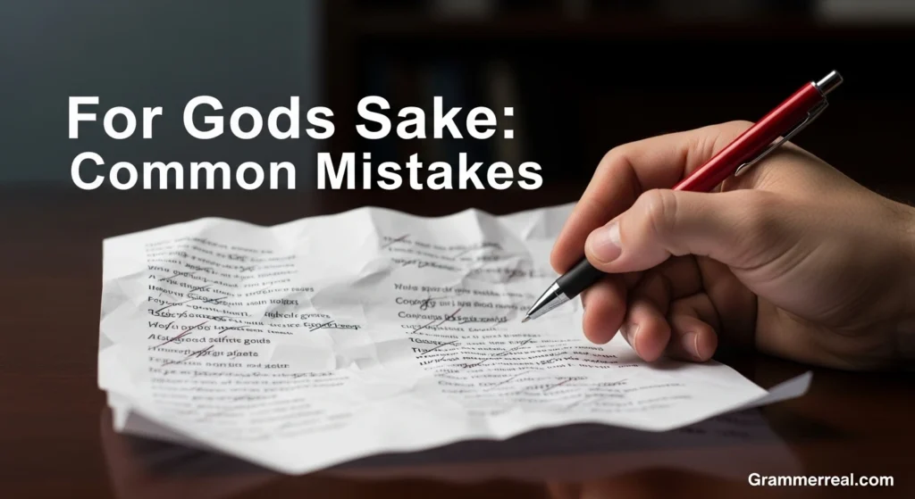For Gods Sake: Common Mistakes