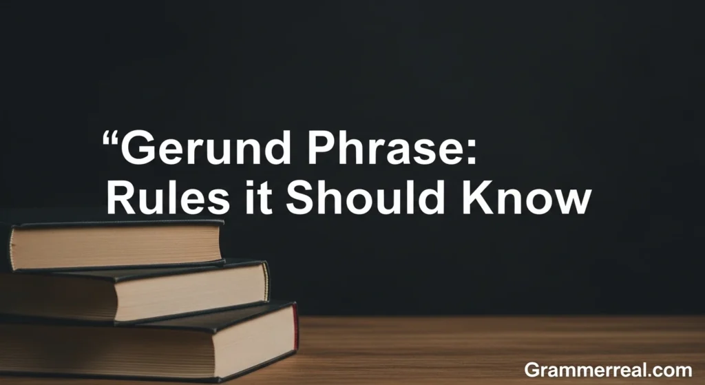 Gerund Phrase: Rules You Should Know