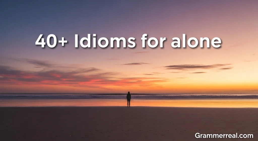 Idioms for alone