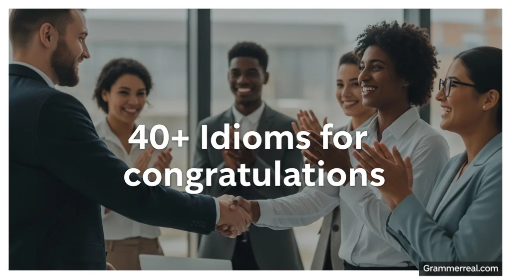 Idioms for congratulations