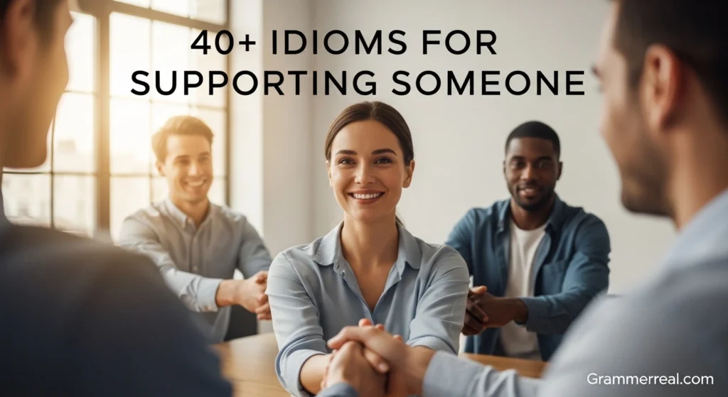 Idioms for Supporting Someone