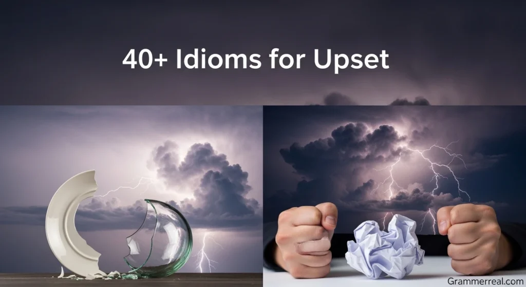 Idioms for upset