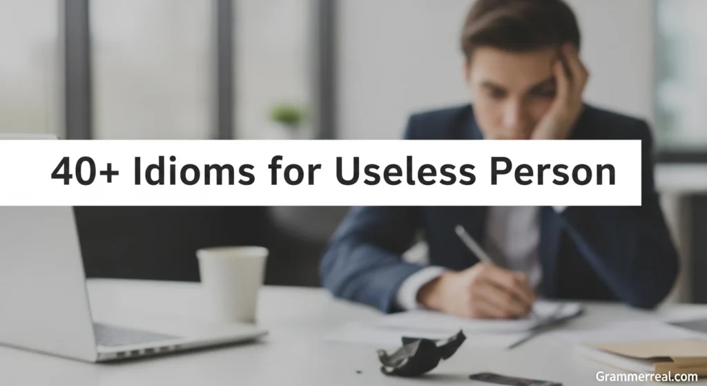 Idioms for useless person