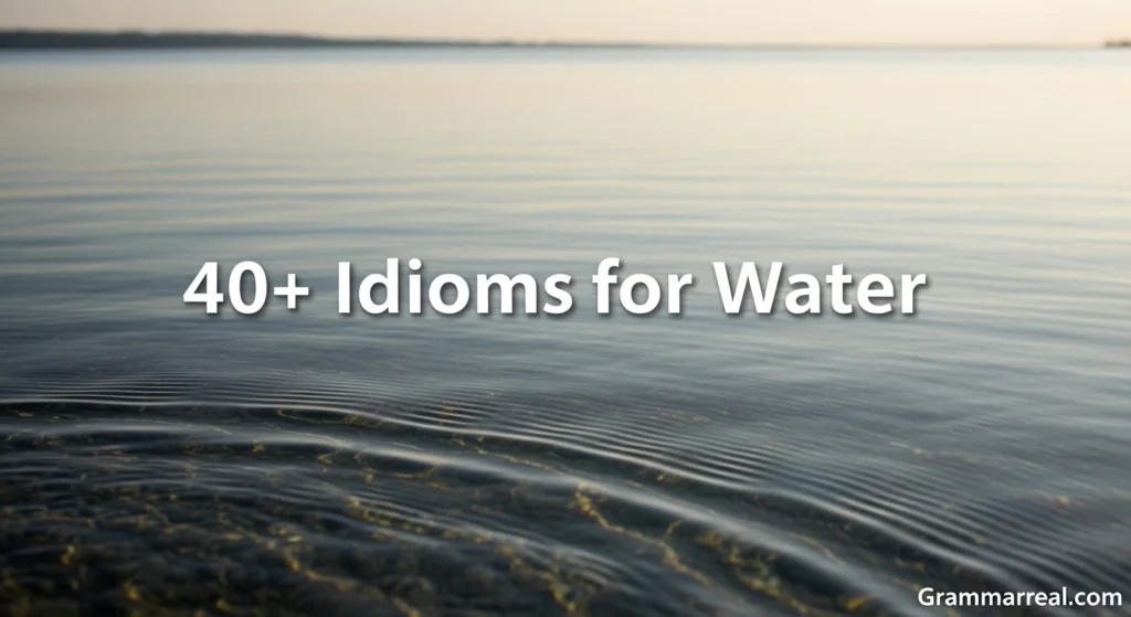 Idioms for water