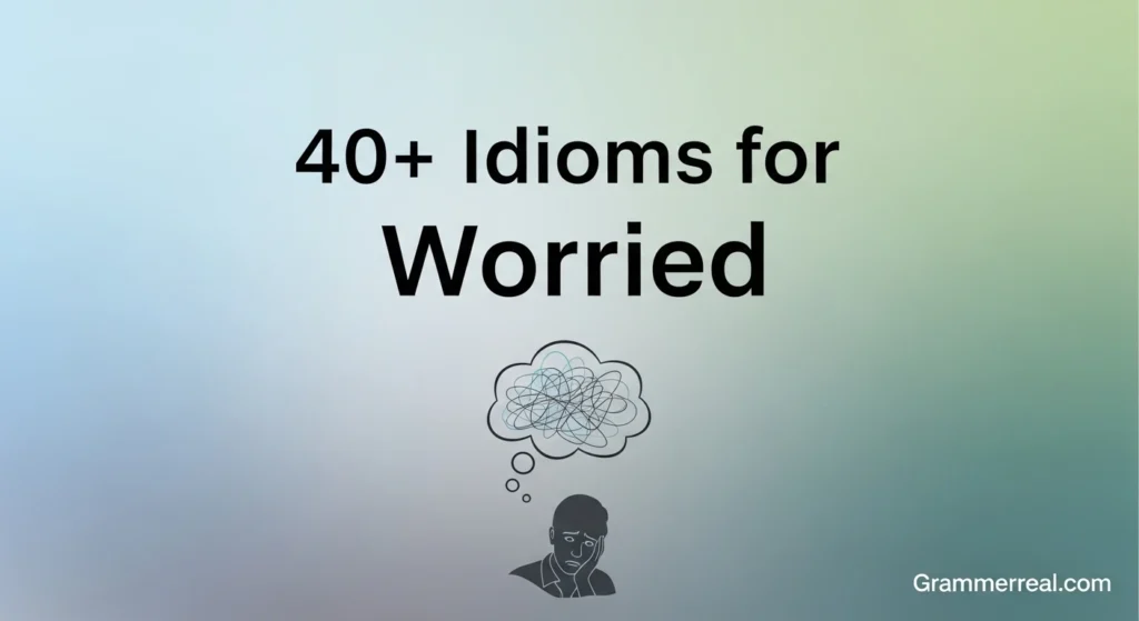 Idioms for worried