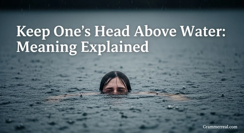 Keep One’s Head Above Water: Meaning Explained